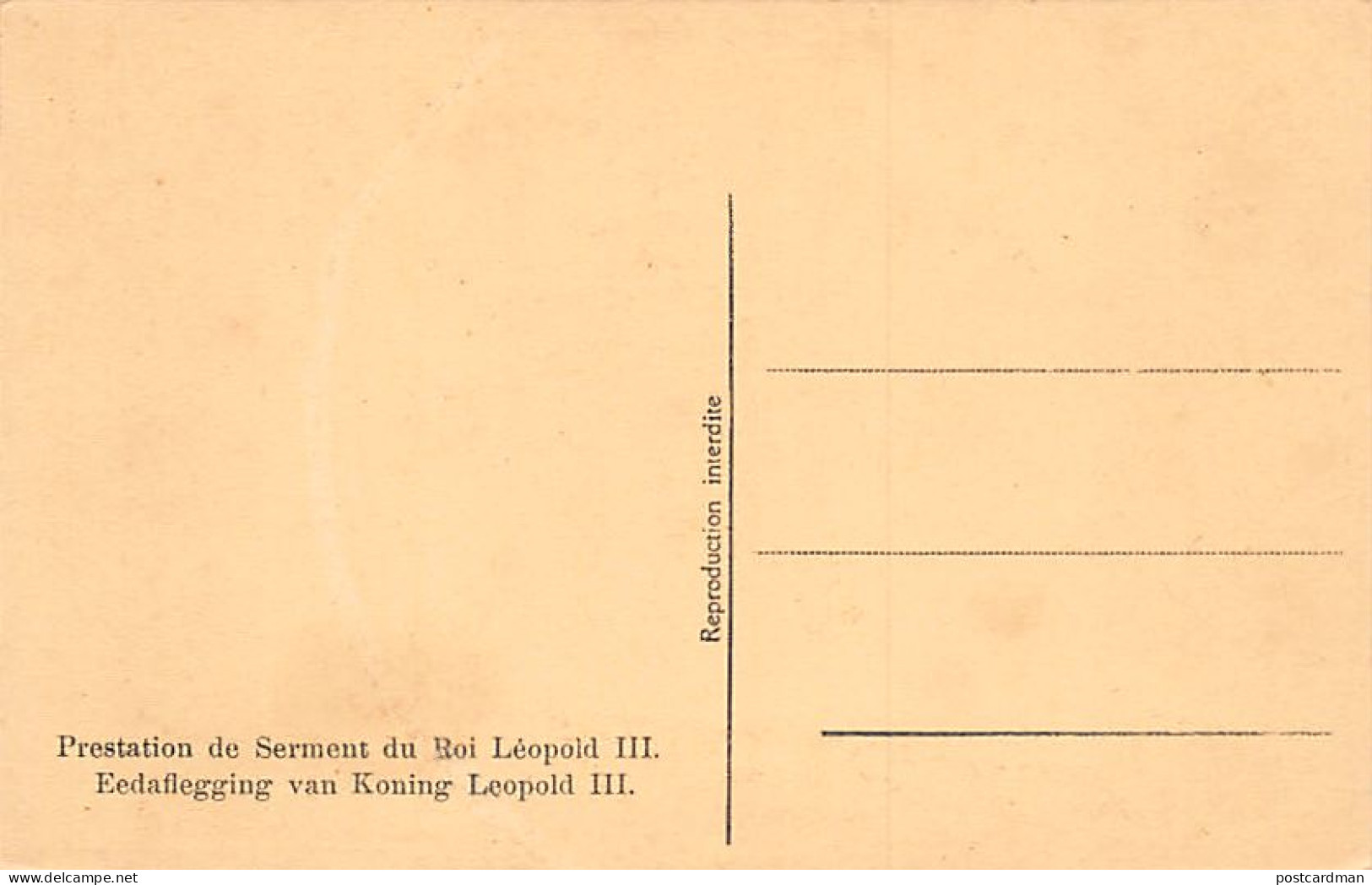 BRUXELLES - Prestation De Serment Du Roi Léopold III Le 23 Février 1934 - Sonstige & Ohne Zuordnung