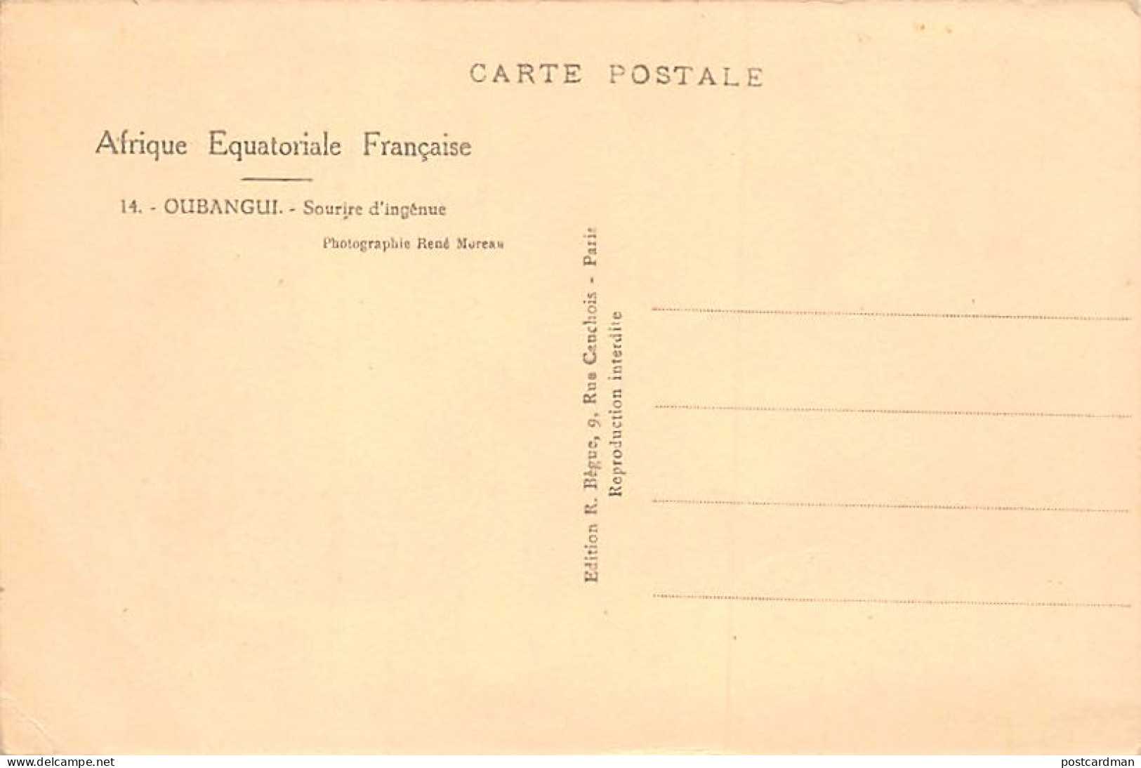 Centrafrique - Sourire D'ingénue - Ed. R. Bègue 14 - República Centroafricana