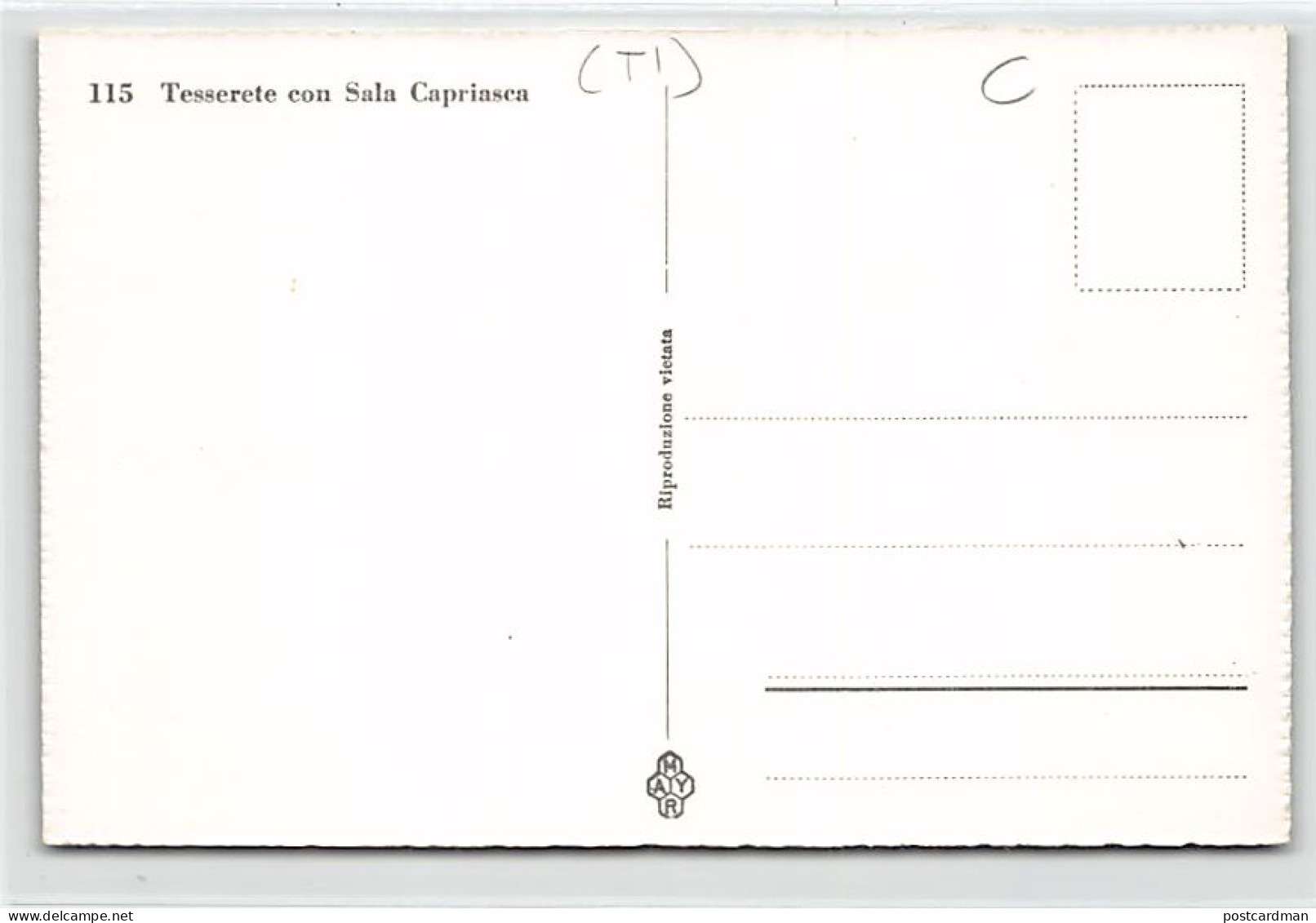 Svizzera - Tesserete (TI) Sala Capriasea - Ed. Ditta G. Mayr 115 - Tesserete 