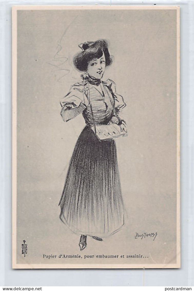 ARMENIANA - Young Woman Selling Armenian Paper - Artist Signed By L Pous Thomis - Publ. Royer  - Armenien