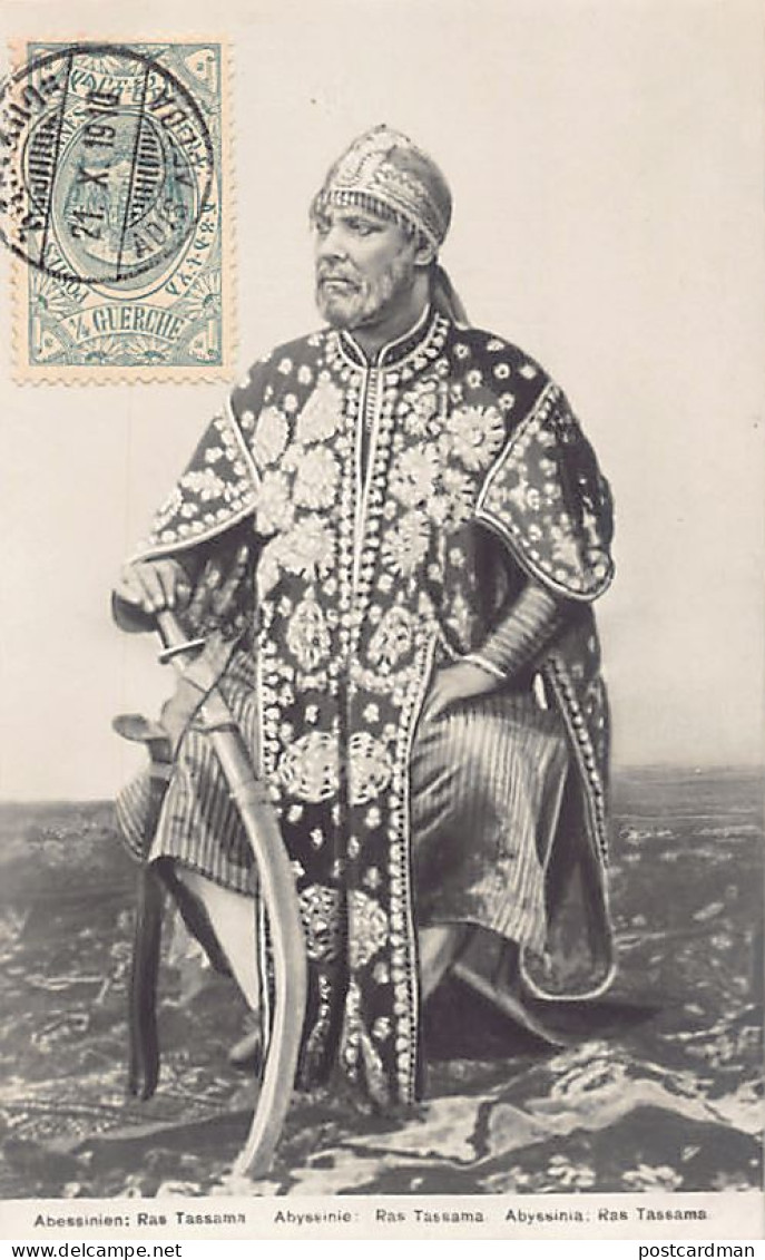 Ethiopia - Ras Tessema Nadew (spelled Tassama), Regent Lij Iyasu After The Death Of Emperor Menelik - REAL PHOTO - Publ. - Äthiopien