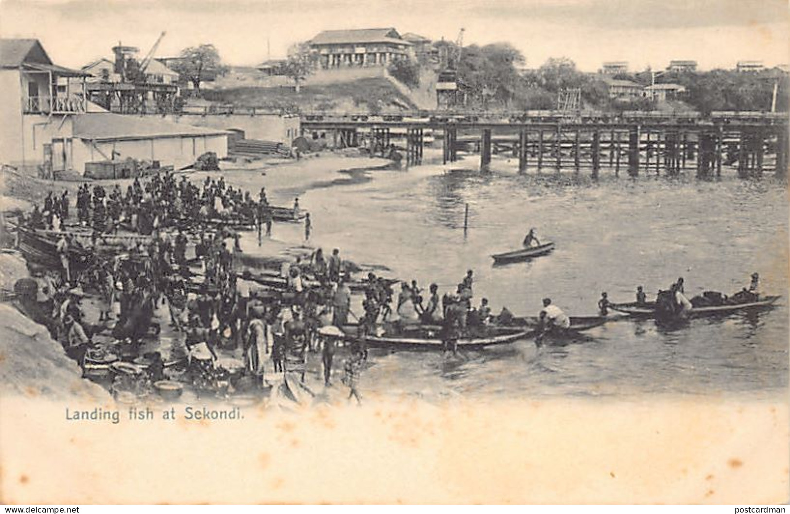 Ghana - Landing Fish At Sekondi - Publ. Duverney's Refreshment Bar 1 - Ghana - Gold Coast