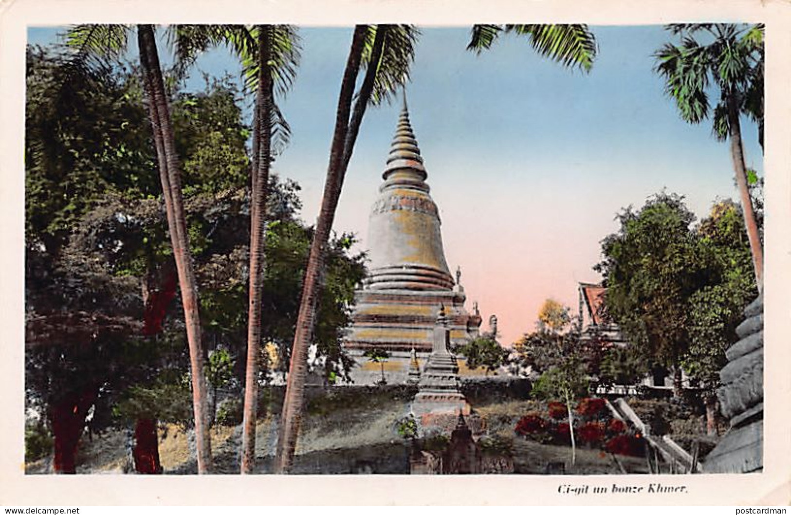 Cambodge - PHNOM PENH - Ci-git Un Bonze Khmer - Le Pnom - Ed. Nam Phat 129 - Cambodge
