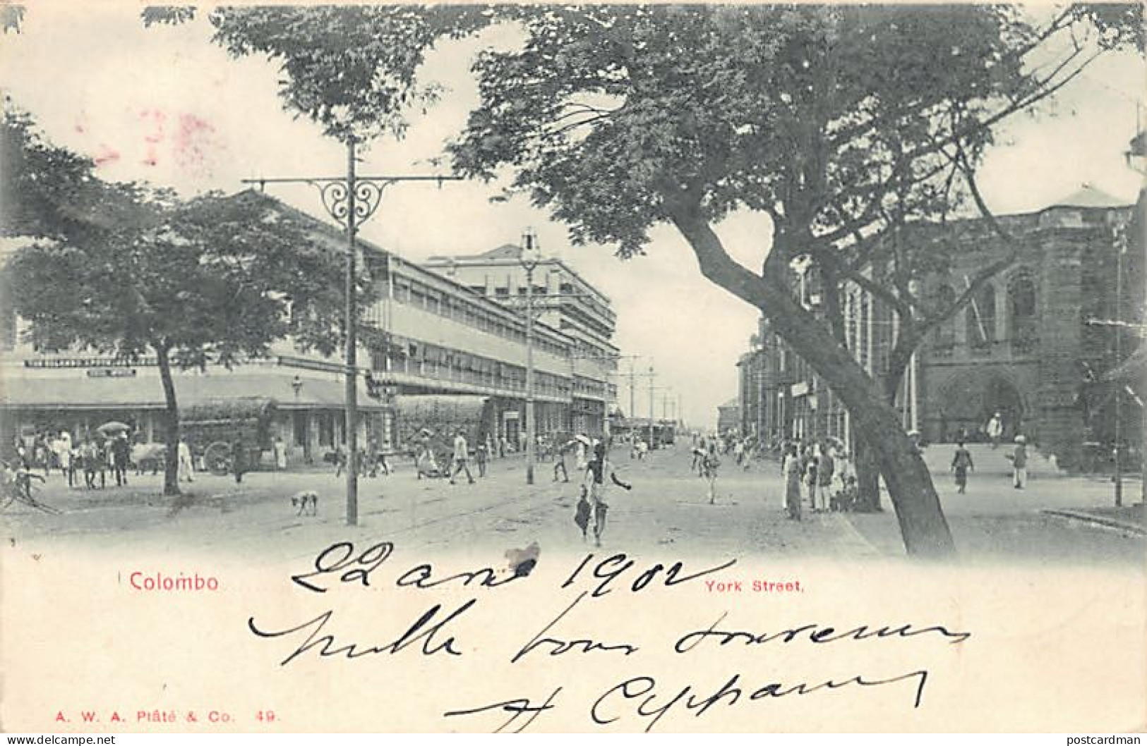 Sri Lanka - COLOMBO - York Street - Publ. A.W.A. Plâté & Co. 49 - Sri Lanka (Ceylon)