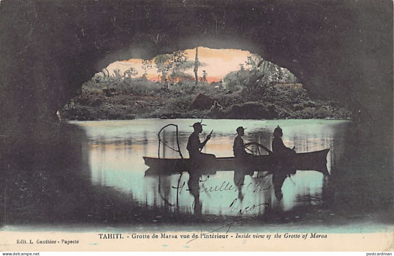 TAHITI - Grotte De Maraa Vue De L'intérieur - Ed. L. Gauthier  - Polynésie Française