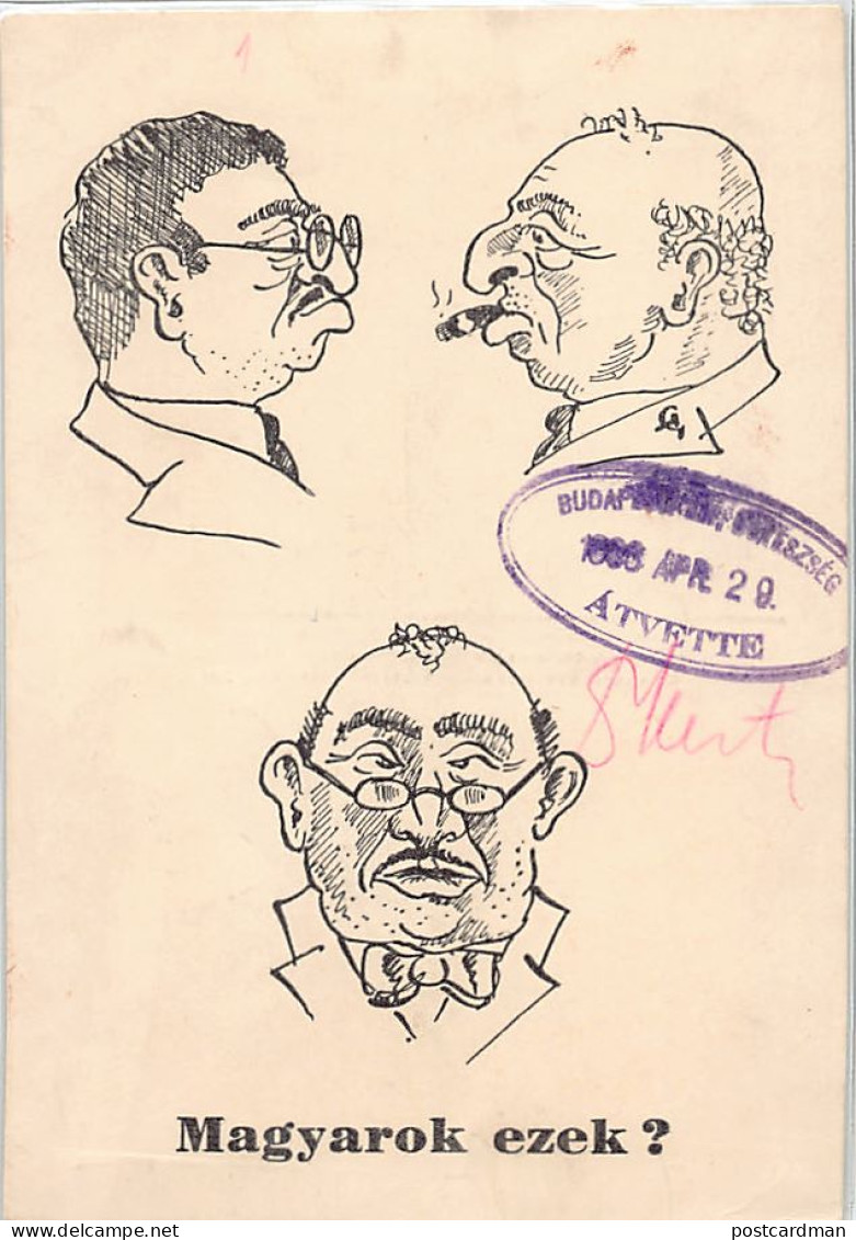 Judaica - HUNGARY - Antisemitic Postcard - Do They Look Hungarians ? - Publ. Nagykalnai Levatich Laszlo  - Judaika