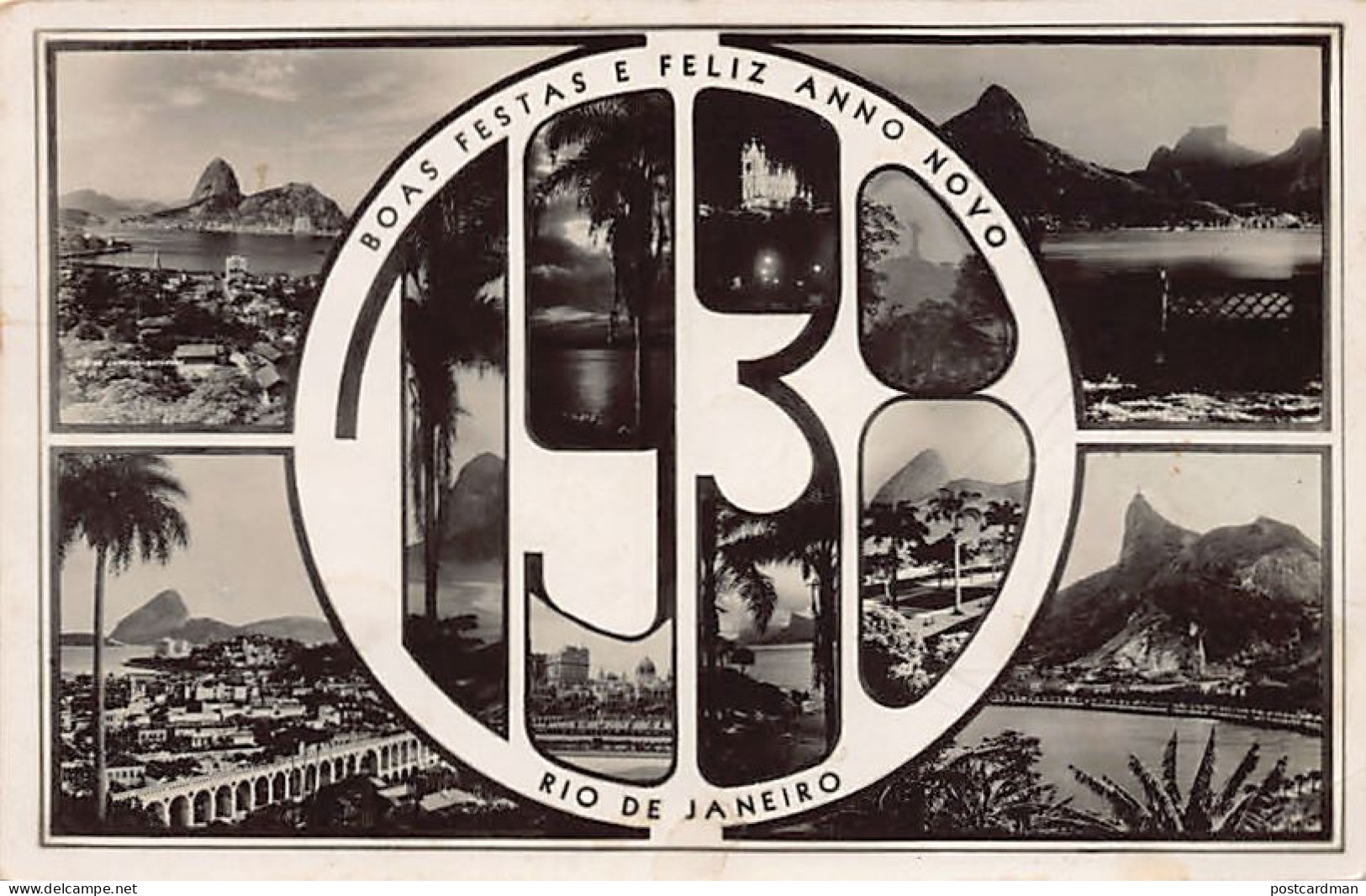 Brasil - RIO DE JANEIRO - Ano 1938 - Boas Festas E Feliz Anno Novo - Ed. Desconhecido - Rio De Janeiro