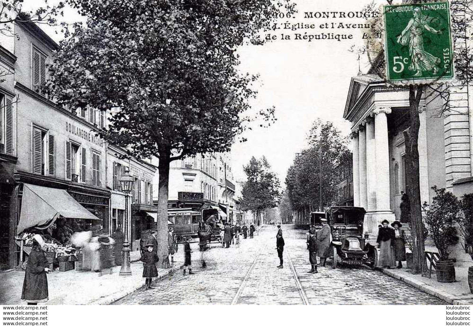 92 MONTROUGE EGLISE ET AVENUE DE LA REPUBLIQUE - Montrouge