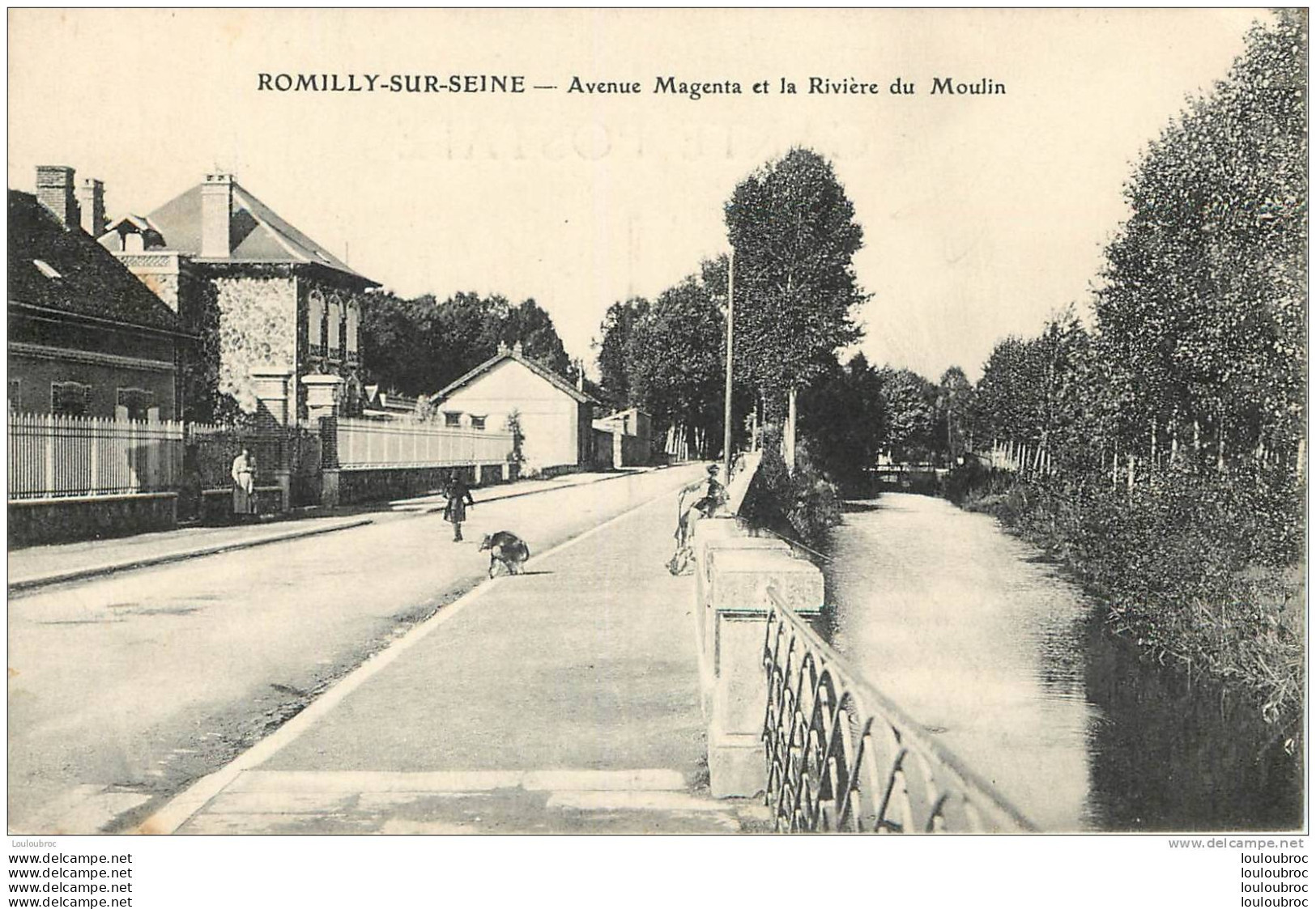 10 ROMILLY SUR SEINE AVENUE MAGENTA ET LA RIVIERE DU MOULIN - Romilly-sur-Seine