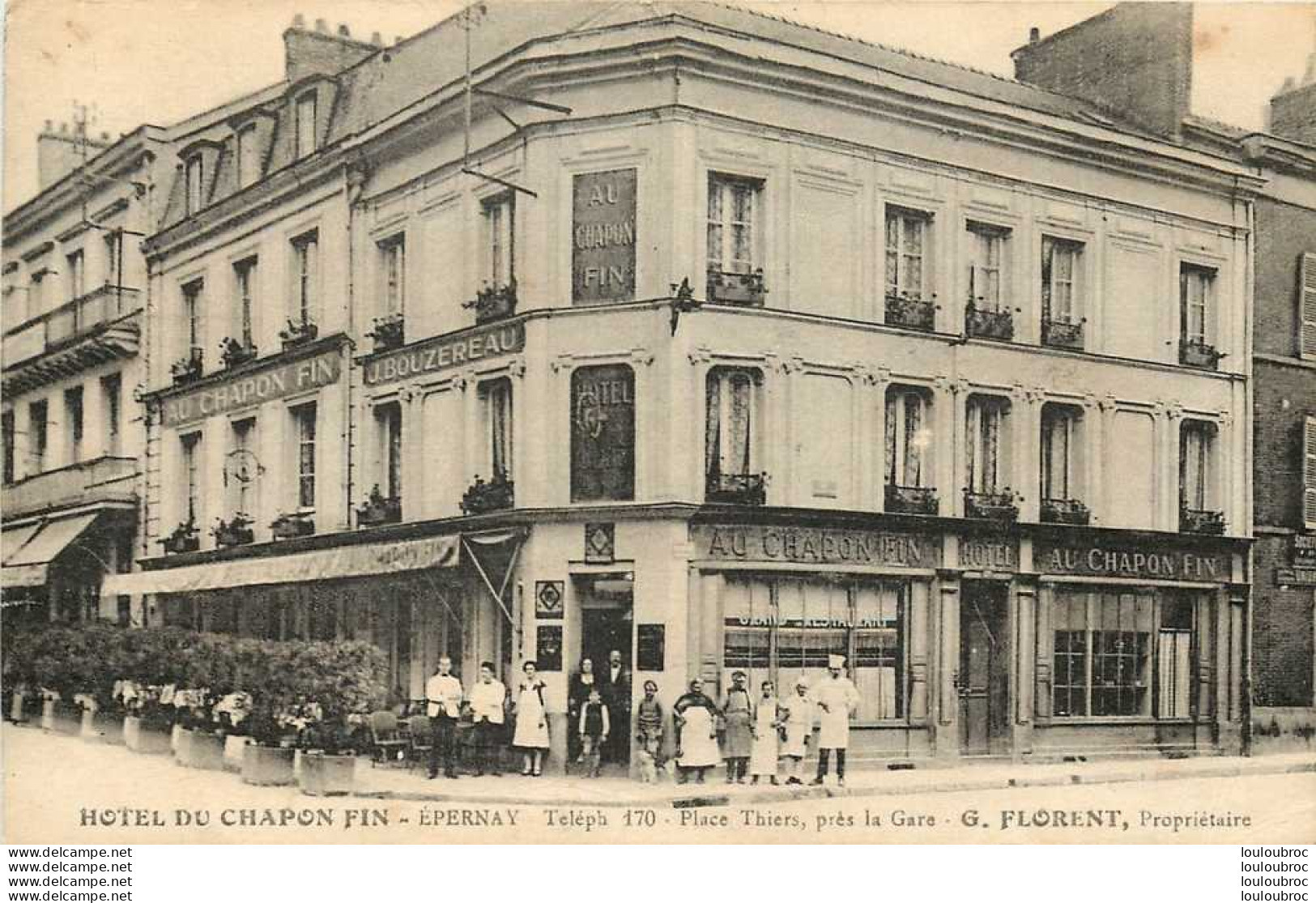 51 EPERNAY HOTEL DU CHAPON FIN PLACE THIERS - Epernay