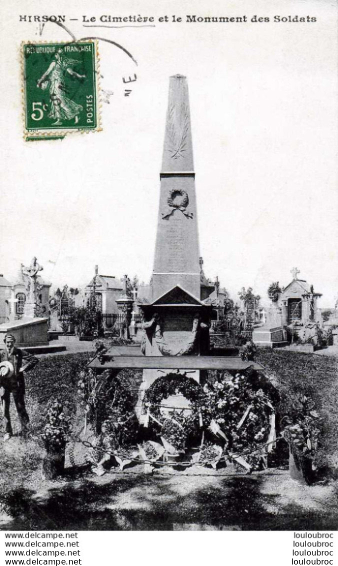 02 HIRSON LE CIMETIERE ET LE MONUMENT DES SOLDATS - Hirson