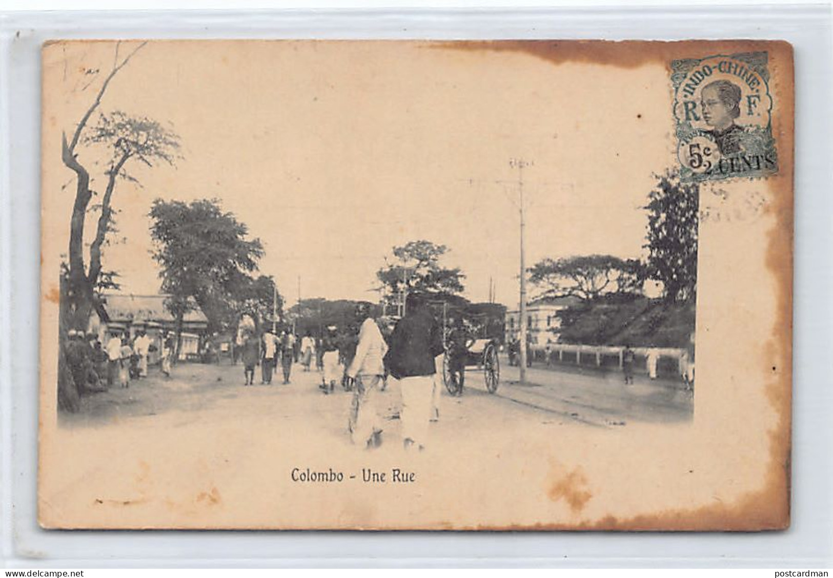 Sri Lanka - COLOMBO - A Street - SEE SCANS FOR CONDITION - Publ. In France  - Sri Lanka (Ceylon)
