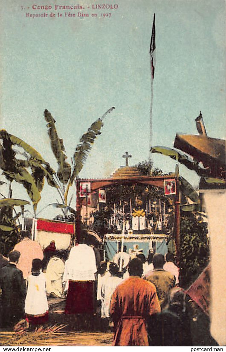 Congo Brazzaville - LINZOLO - Reposoir De La Fête Dieu En 1927 - Ed. Guichard 7 - Otros & Sin Clasificación