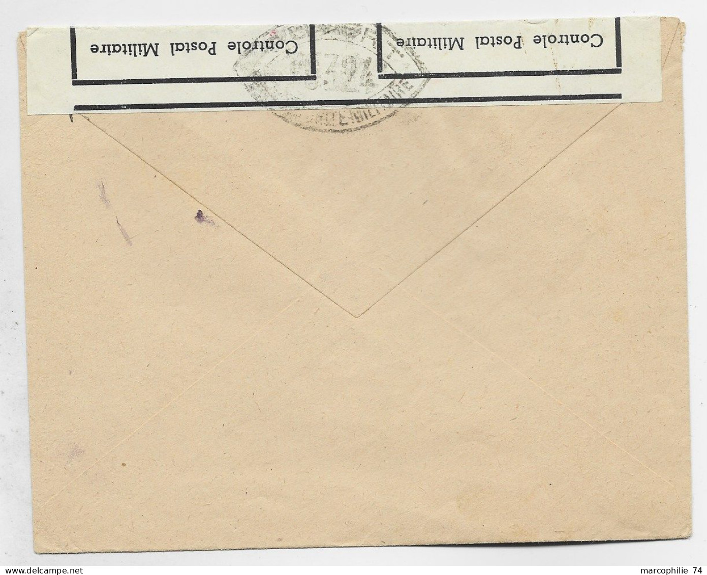 ALGERIE 2FR+25CX2  LETTRE COVER  AIN BEIDA 22.6.1940 CONSTANTINE  POUR SUISSE CENSURE TC 324 - Cartas & Documentos
