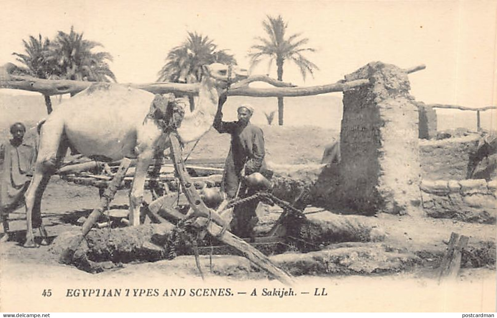 Egypt - Egyptian Types & Scenes - A Saqiyah - Publ. LL 45 - Personen