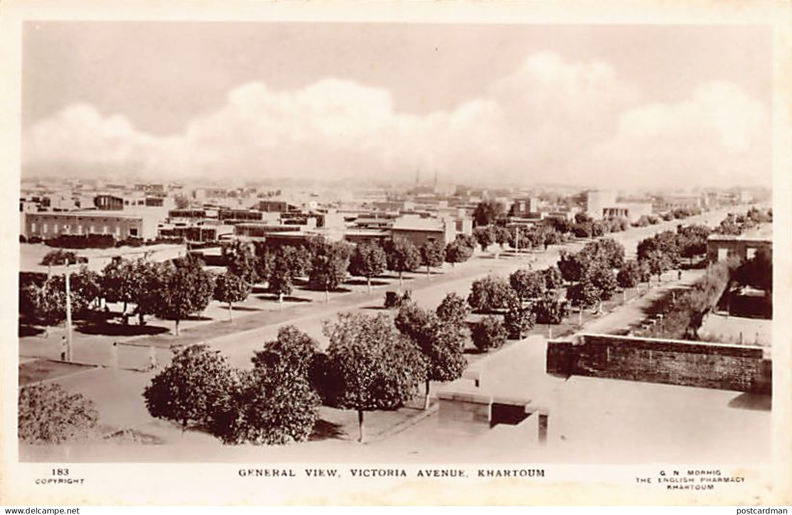 Sudan - KHARTOUM - General View, Victoria Avenue - Publ. G. N. Morhig 183 - Soudan