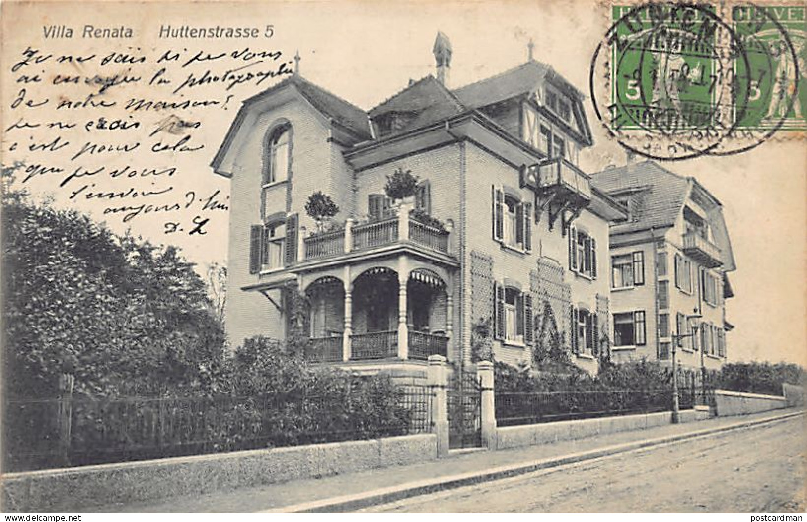 ZÜRICH - Villa Renata Huttenstrasse 5 - Verlag Unbekannt  - Zürich