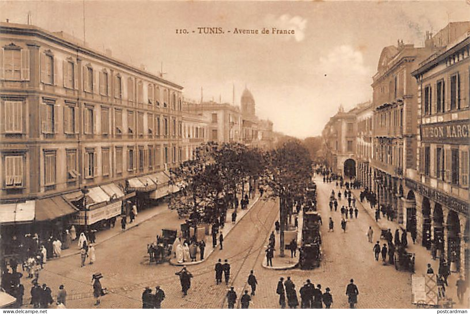 Tunisie - TUNIS - Avenue De France - Au Bon Marché - Ed. Lehnert & Landrock 110 - Tunisie