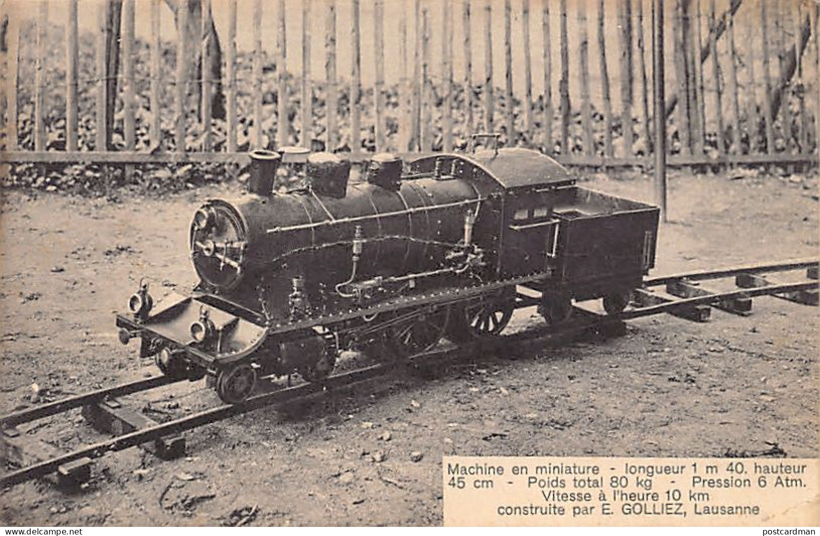 LAUSANNE (VD) Locomotive Miniature Construite Par E. Golliez - Ed. Inconnu  - Lausanne