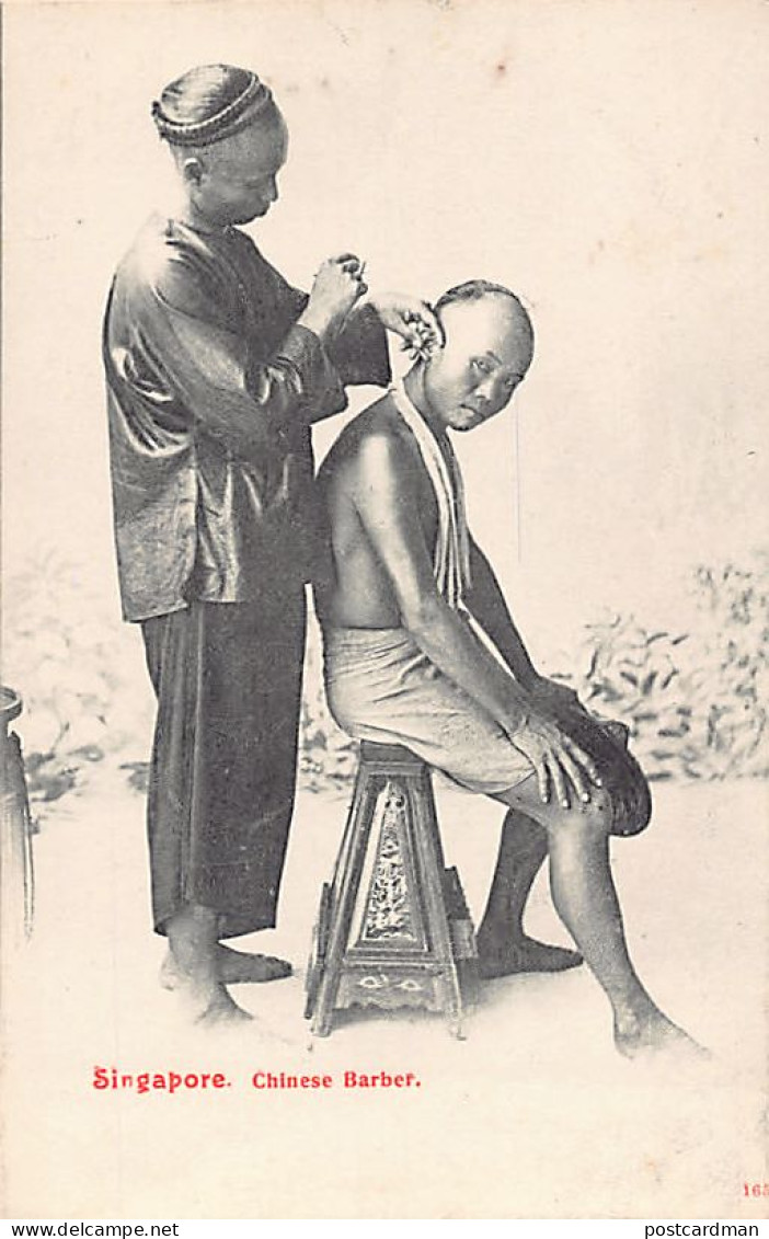 Singapore - Chinese Barber (ear Cleaner) - Publ. Max H. Hilckes 165 - Singapour