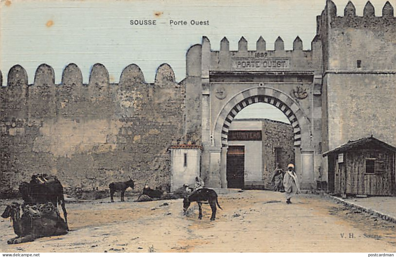 Tunisie - SOUSSE - Porte Ouest - Ed. V.H. Toilée Couleur - Tunisie