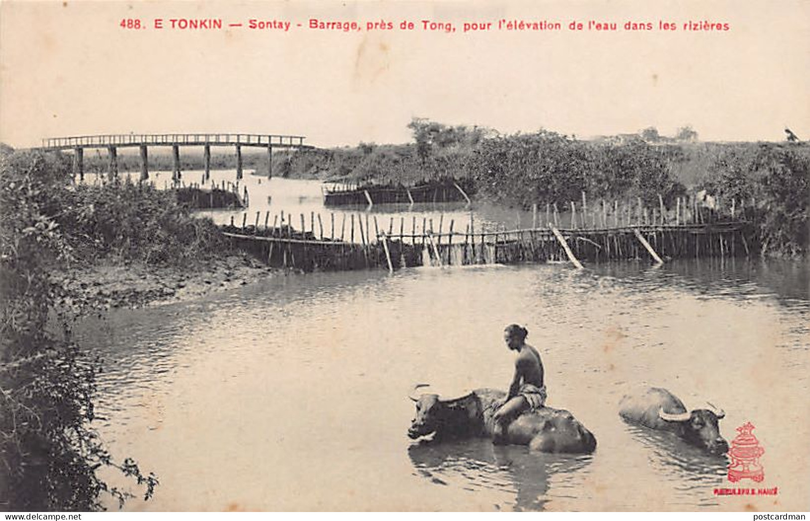 Viet-Nam - SONTAY - Barrage, Près De Tong, Pour L'élévation De L'eau Dans Les Ri - Viêt-Nam
