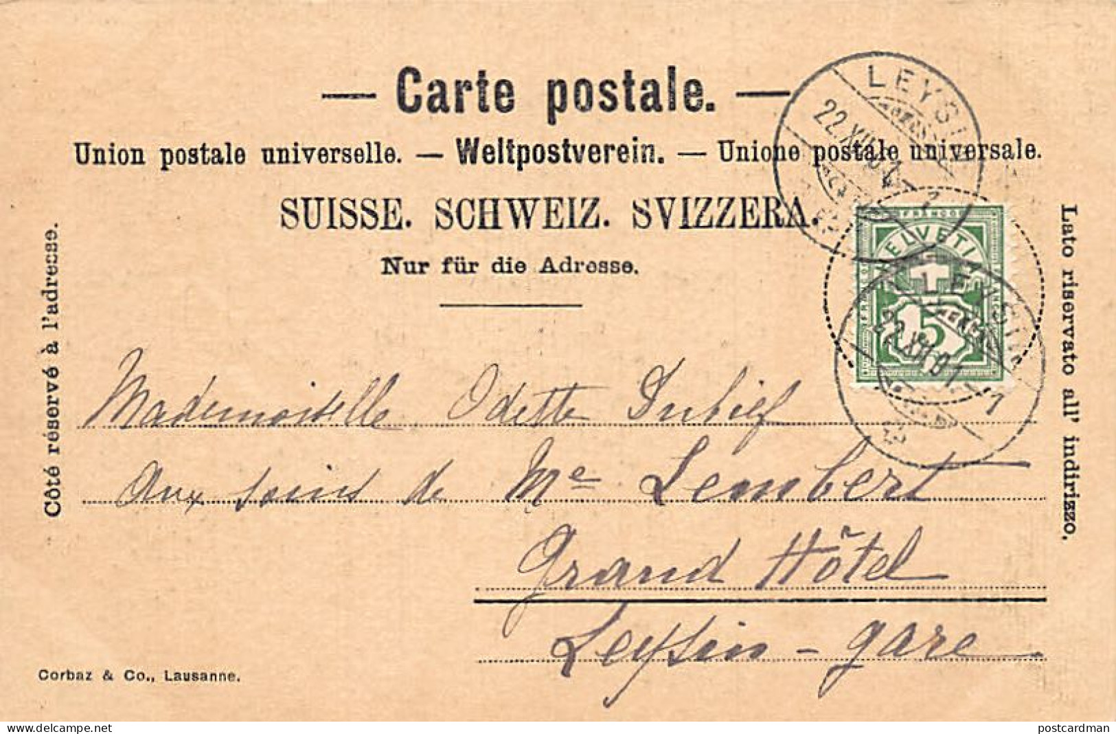 LAUSANNE (VD) Cité - Décor Knackstedt & Näther 103 - Ed. Corbaz & Co.  - Lausanne