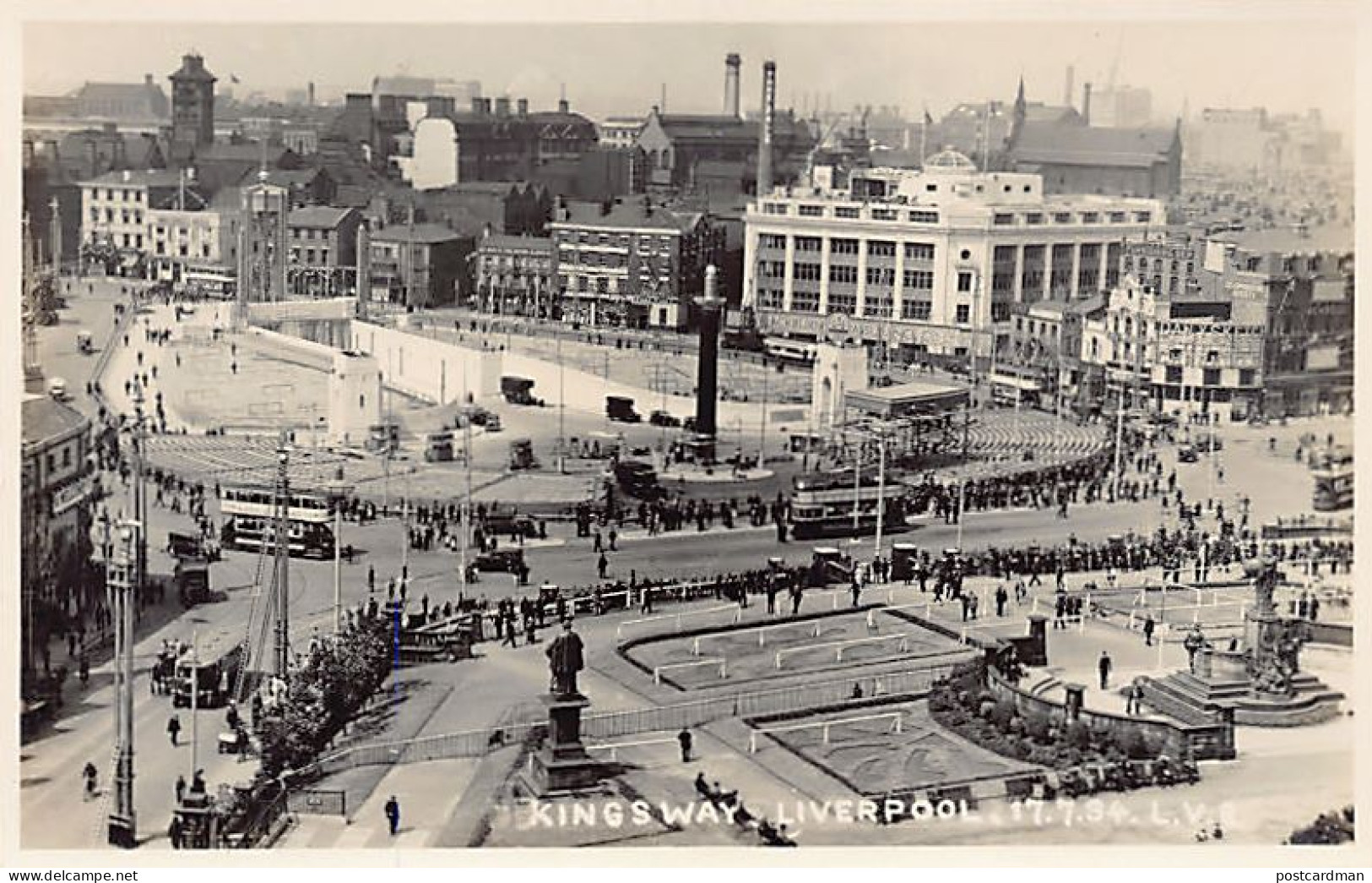 England - LIVERPOOL (Lancs) Kingsway - 17 July 1934 - Royal Opening Of Queensway Tunnel - REAL PHOTO - Liverpool