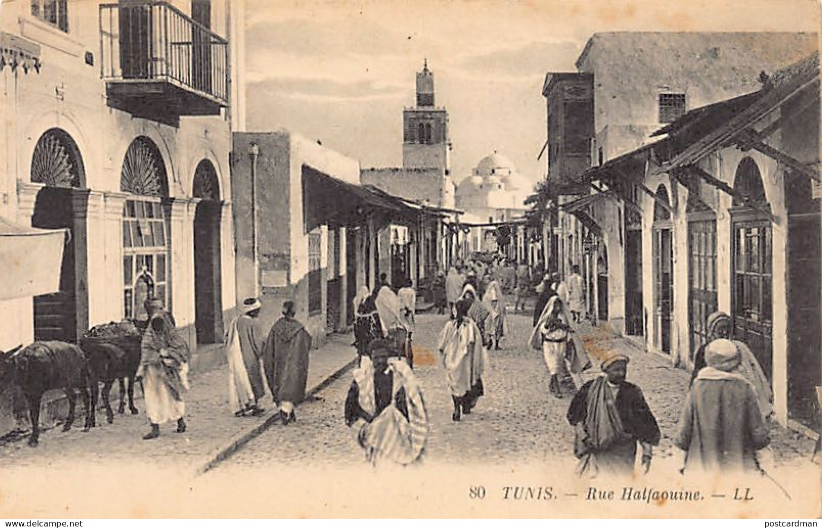 TUNIS - Rue Halfaouine - Ed. LL 80 - Tunisia