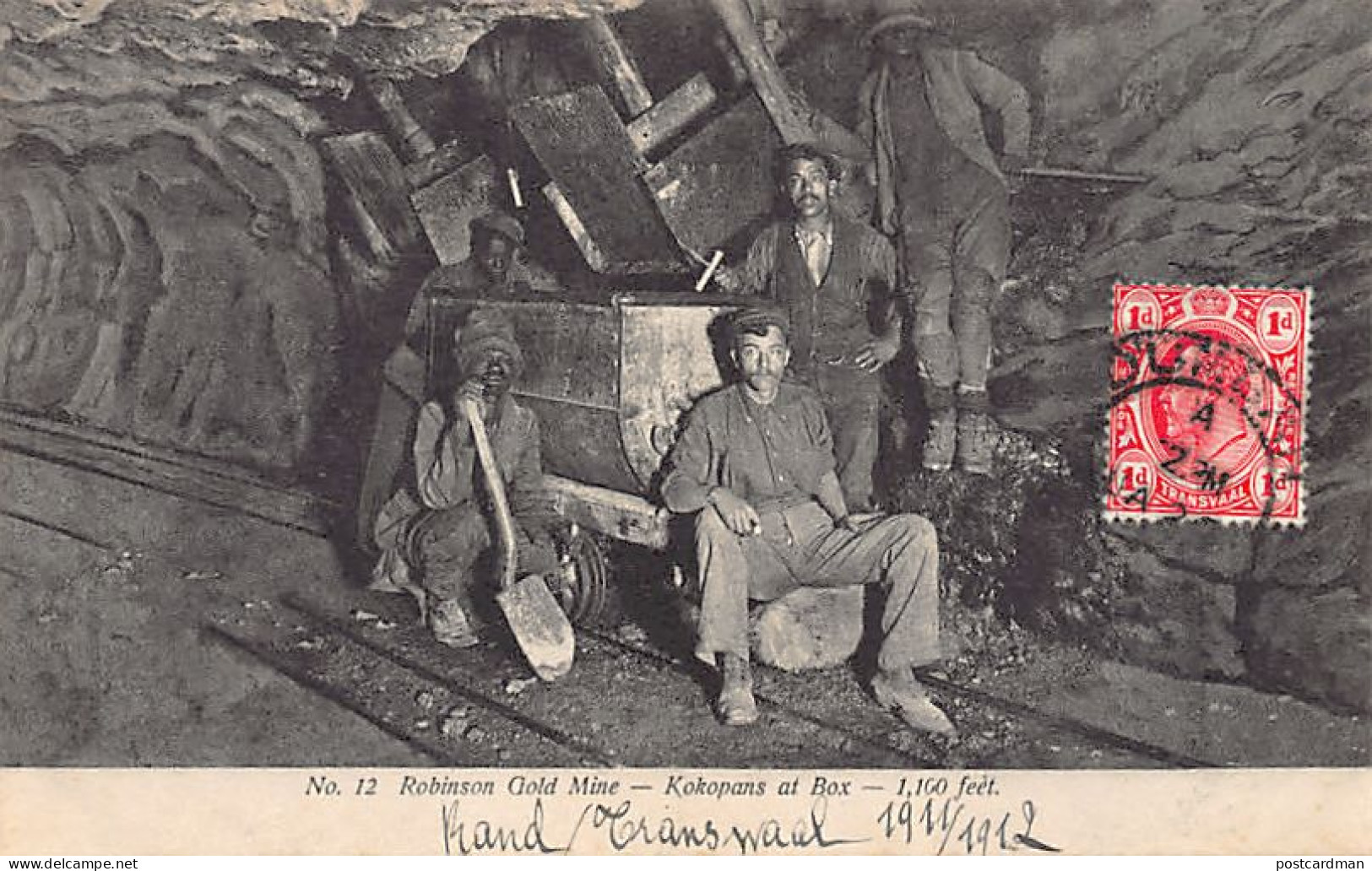 South Africa - Robinson Deep Gold Mine - Kokopans At Box, 1,100 Feet - Publ. Unknown 12 - South Africa