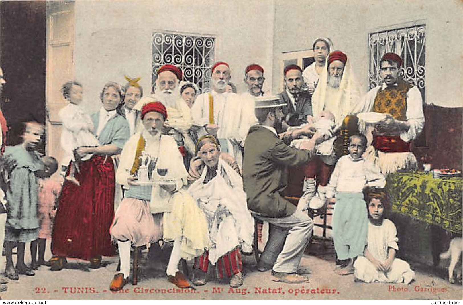 Tunisie - Une Circoncision, M. Auguste Nataf Mohel - Ed. Garrigues 22 - Judaika