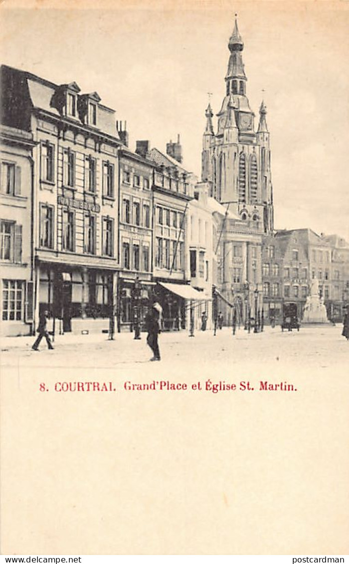 België - KORTRIJK (W. Vl.) Hoofdplein En Sint-Martinuskerk - Kortrijk
