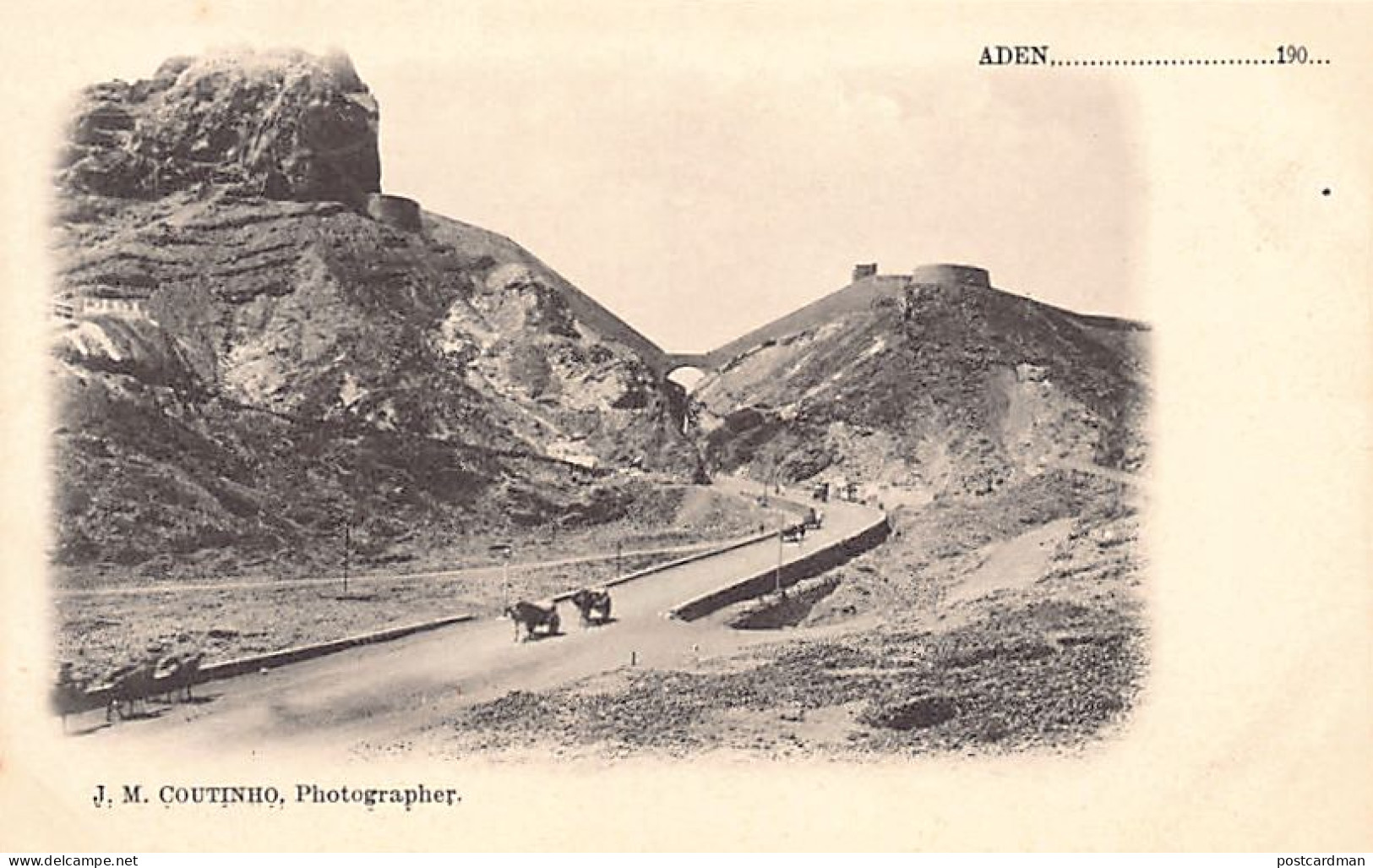 Yemen - ADEN - Road To Water Tanks - Publ. J. M. Coutinho, Publisher In Zanzibar  - Yemen