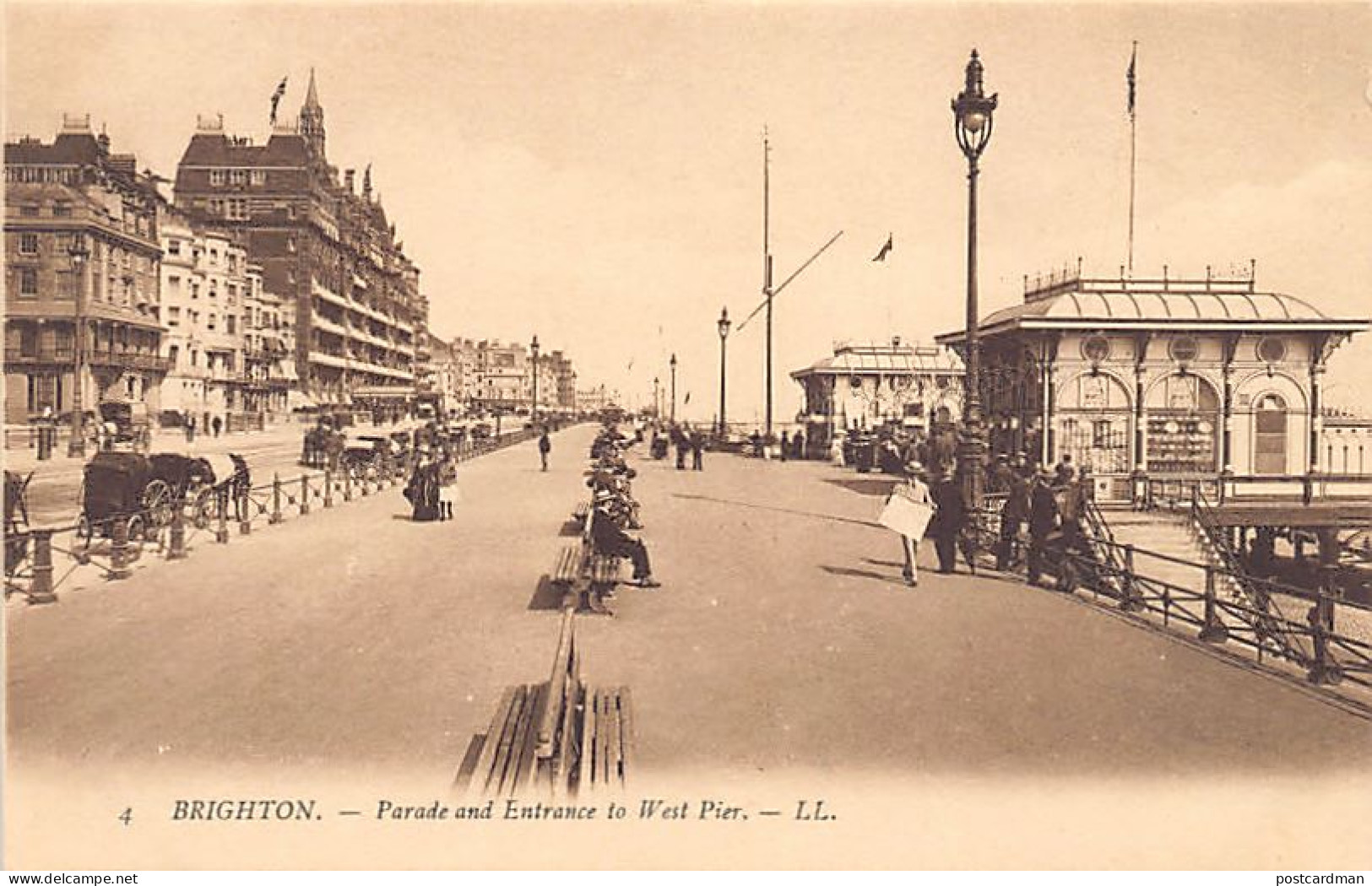 England BRIGHTON Parade And Entrance To West Pier LL Levy 68 - Brighton