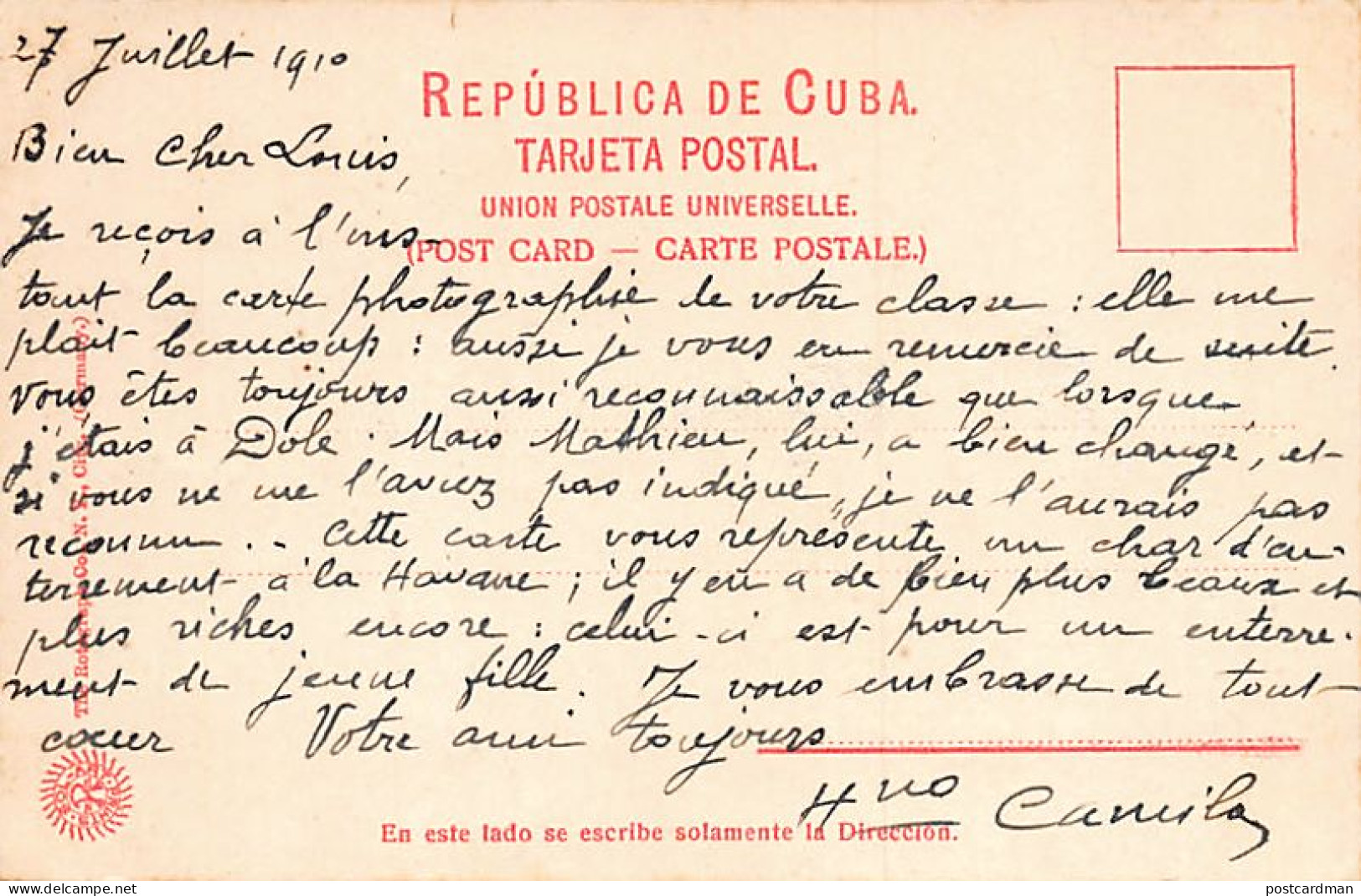 Cuba - LA HABANA - Una Carro De Muerte - Ed. The Rotograph Co. 12082 - Cuba