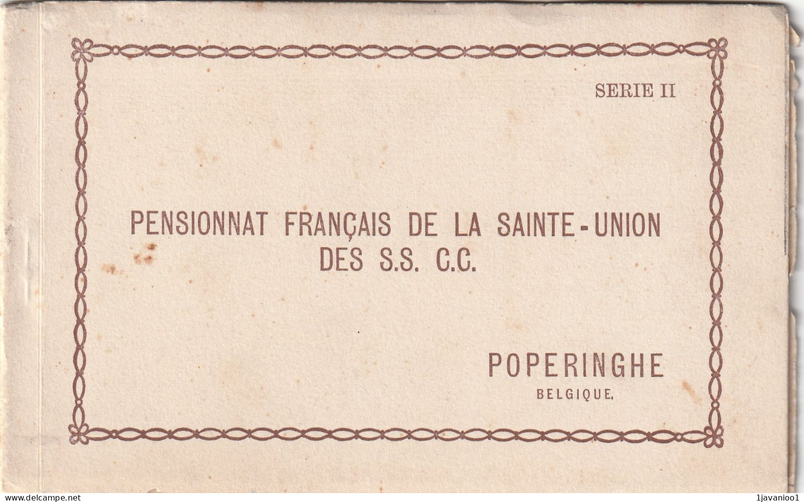 Poperinge, Pensionnat Francais, Boekje Met 5 Postkaarte, Kompleet, 7 Scans - Poperinge