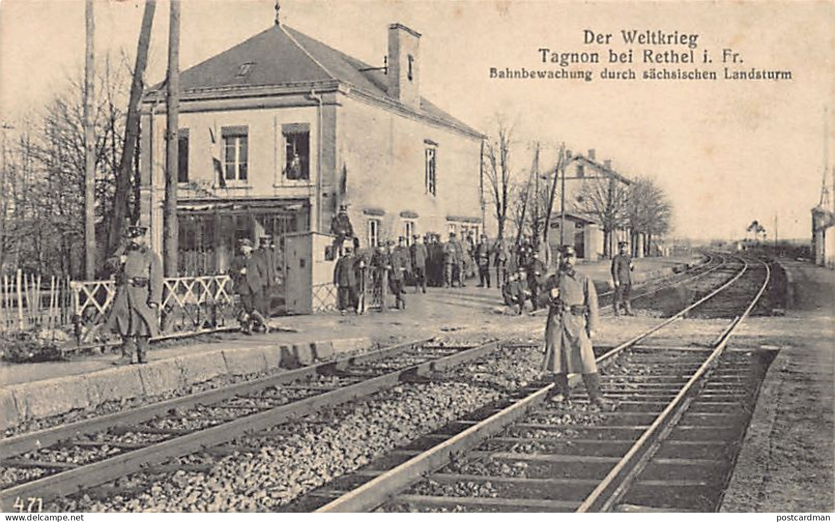 TAGNON (08) Première Guerre Mondiale - La Gare - Carte Allemande - Autres & Non Classés