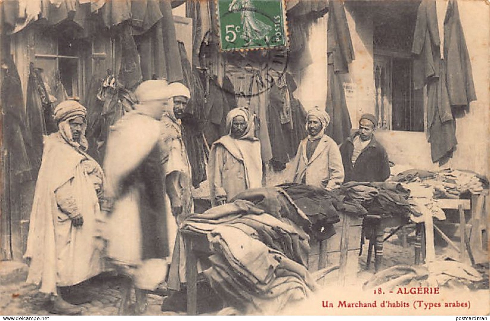 Algérie - Un Marchand D'habits (Types Arabes) - Ed. Inconnu 18 - Profesiones