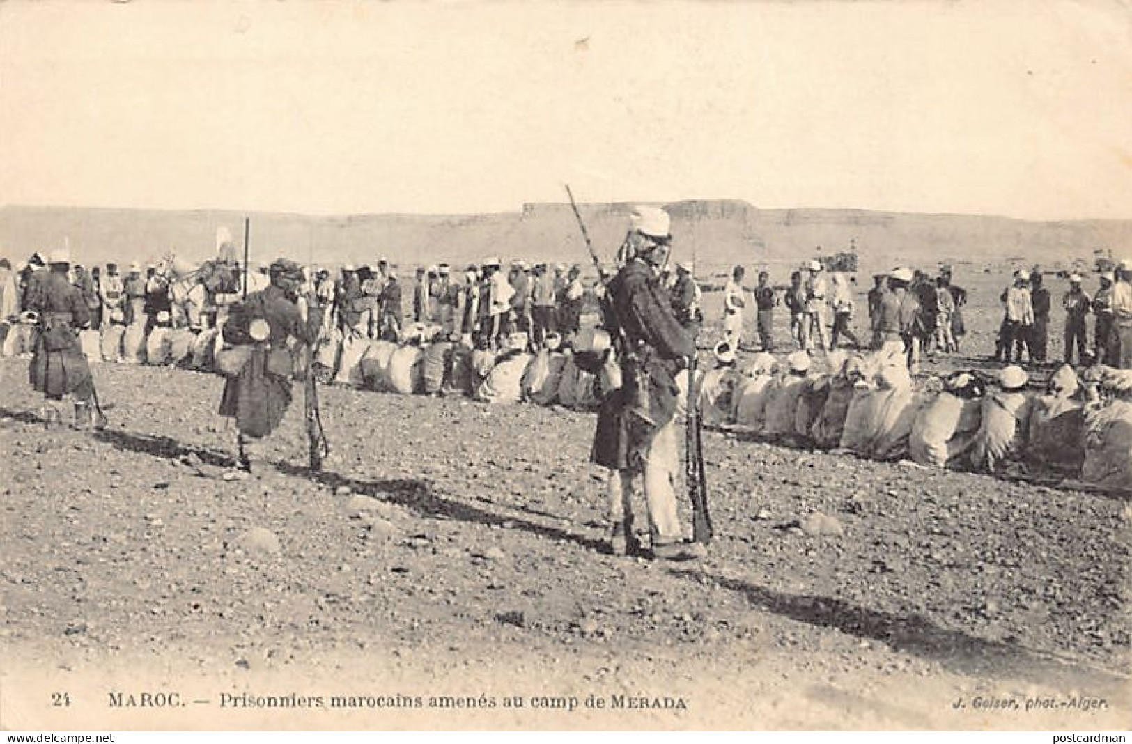 Maroc - Prisonniers Marocains Amenés Au Camp De Merada - Ed. J. Geiser 24 - Other & Unclassified