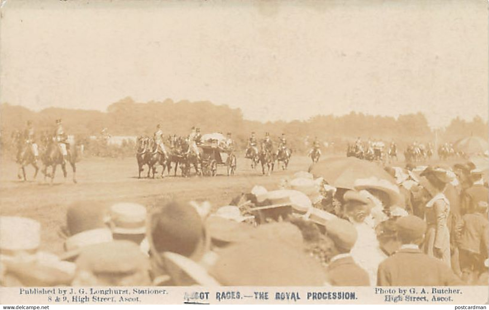 England - Ascot Races - The Royal Procession - REAL PHOTO By G. A. Butcher - Publ. G. Longhurst - Autres & Non Classés