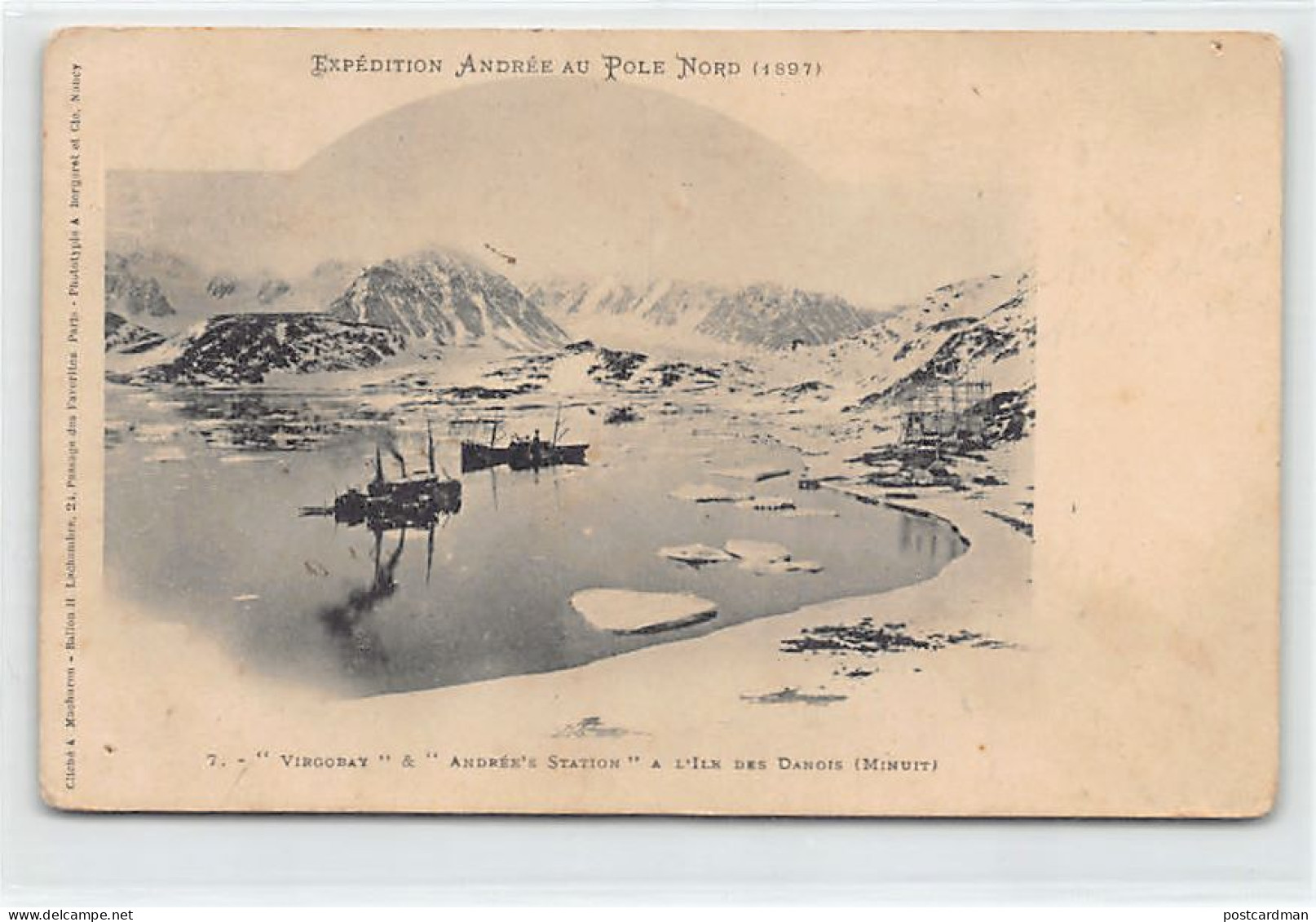Norway - Svalbard - Andrée's Arctic Balloon Expedition (1897) - Virgo Bay Et Andrée's Station à L'ile Des Danois (minuit - Norvège