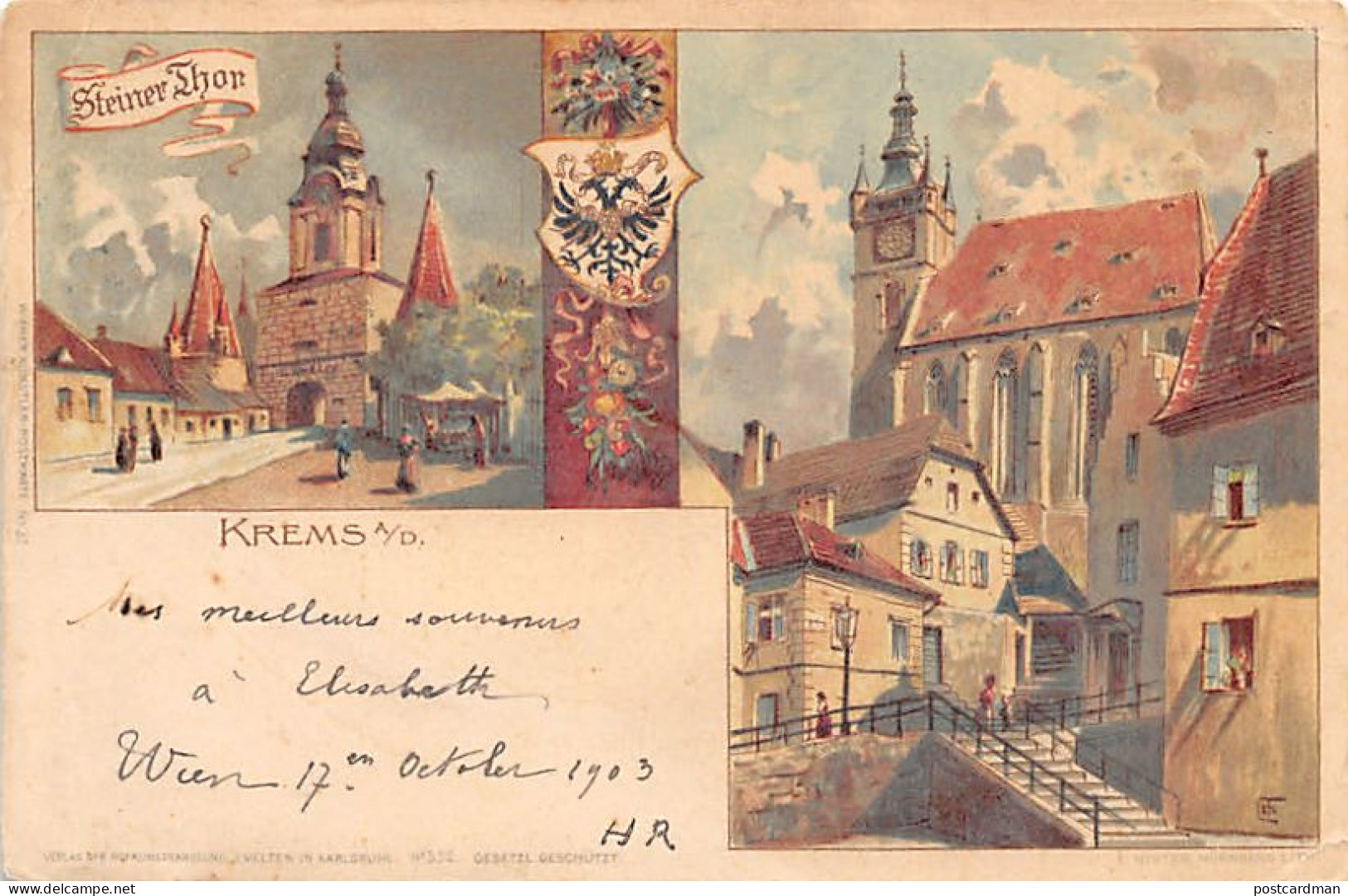 Österreich - Krems An Der Donau (NÖ) Litho - Steiner Thor - Krems An Der Donau