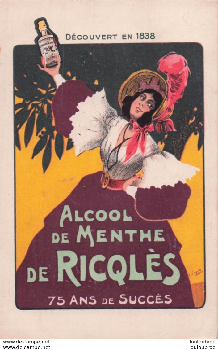 ALCOOL DE MENTHE DE RICQLES ILLUSTRATION DE CLERICE - Werbepostkarten