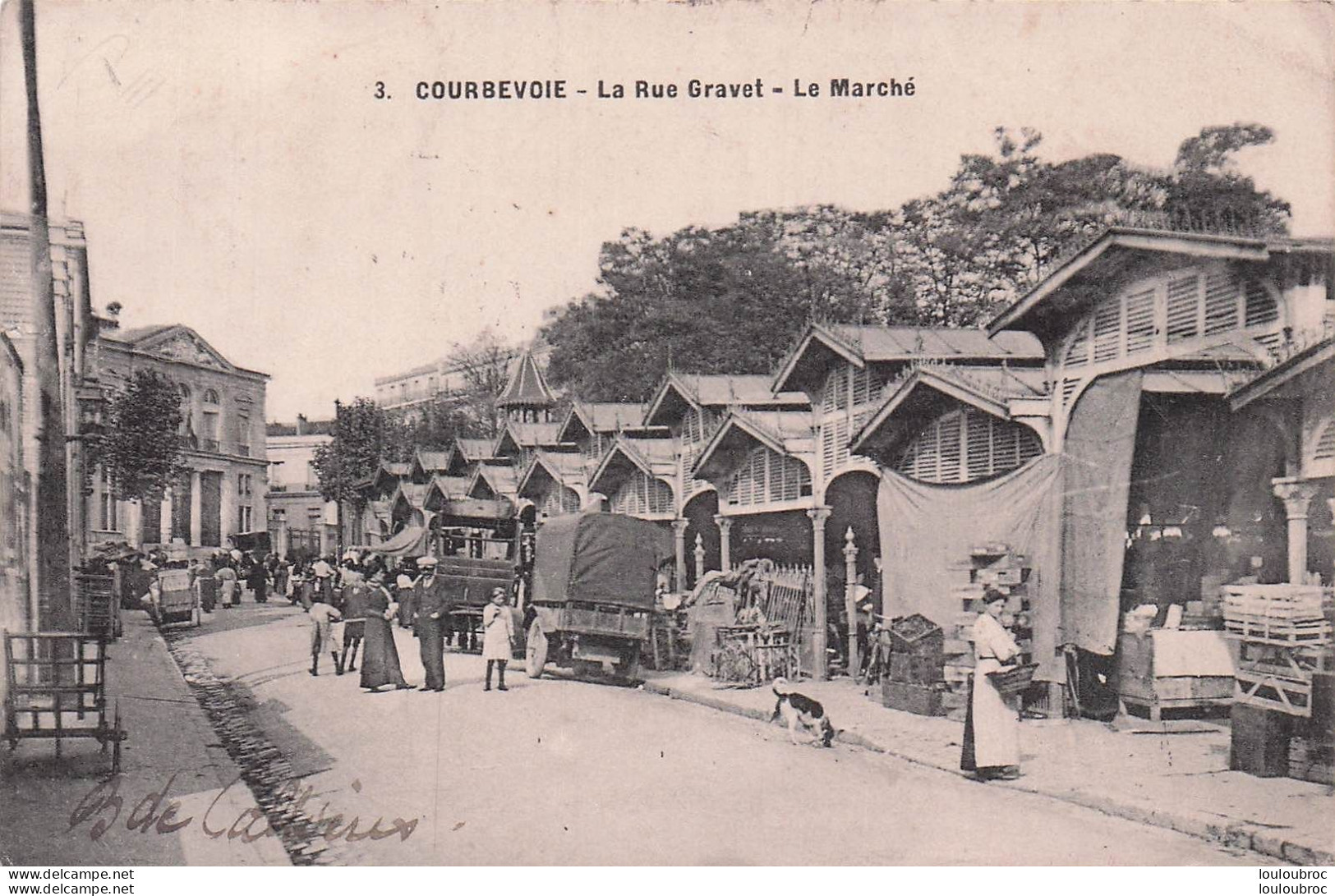 COURBEVOIE LA RUE GRAVET LE MARCHE - Courbevoie