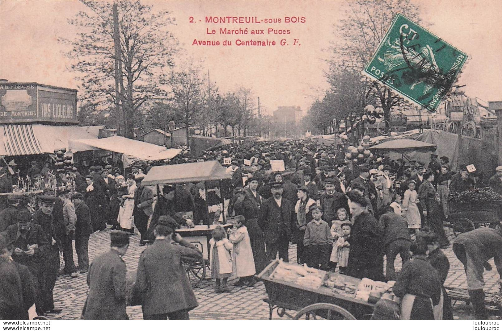 MONTREUIL SOUS BOIS LE  MARCHE AUX PUCES AVENUE DU CENTENAIRE - Montreuil