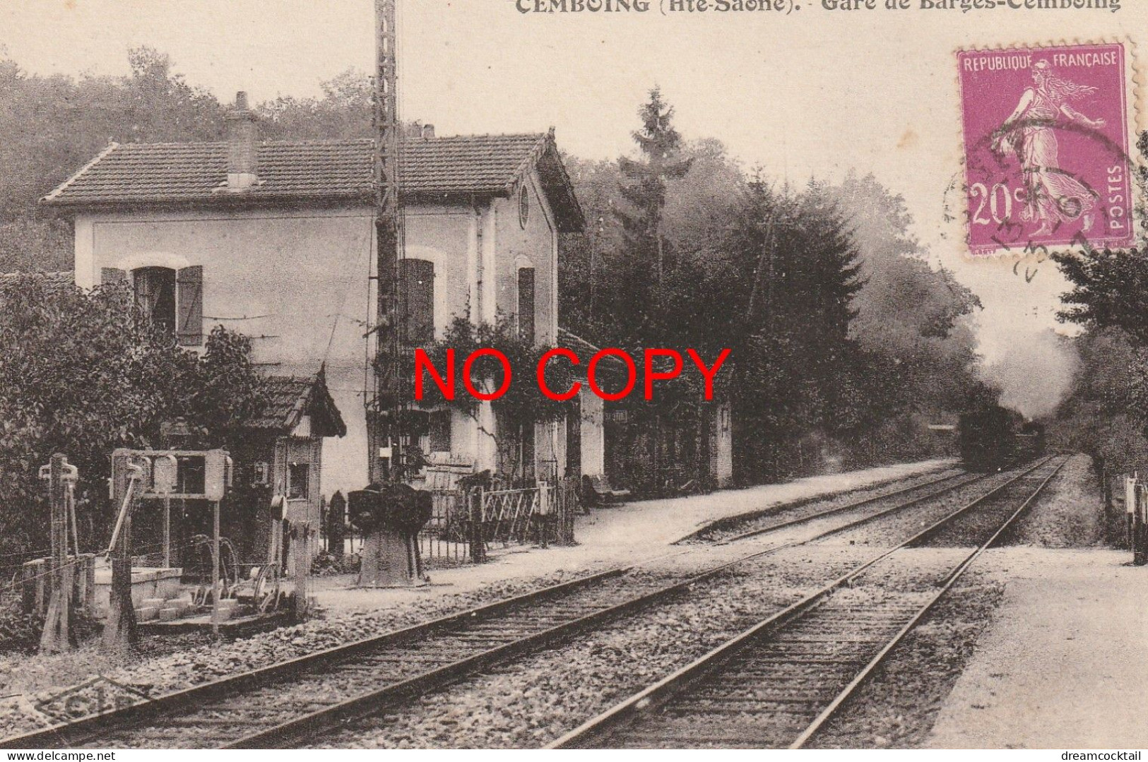 70 CEMBOING. Arrivée D'un Train En Gare De Barges-Cemboing 1927 - Sonstige & Ohne Zuordnung