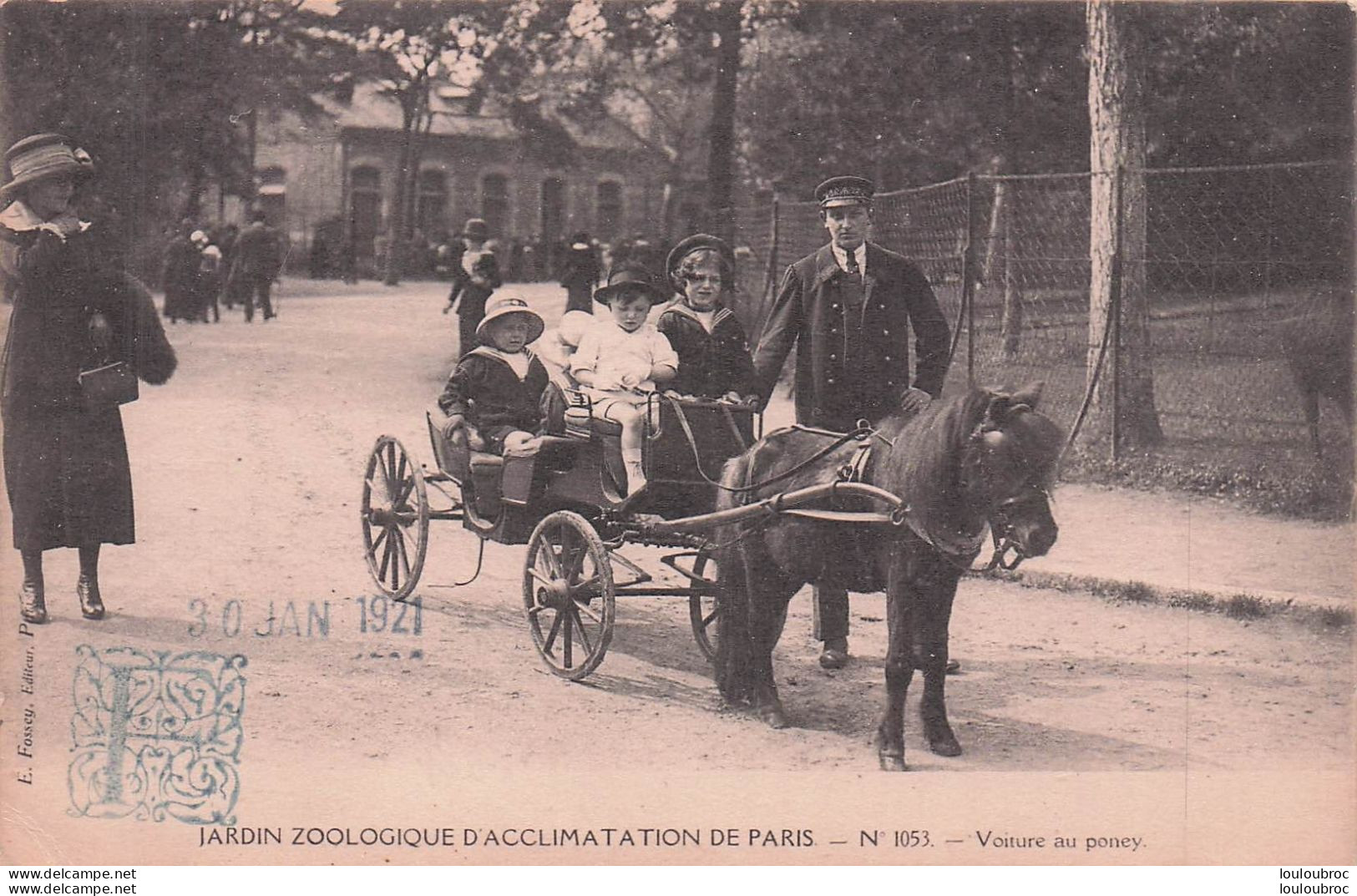 PARIS JARDIN  ZOOLOGIQUE D'ACCLIMATATION VOITURE AU PONEY - Parcs, Jardins