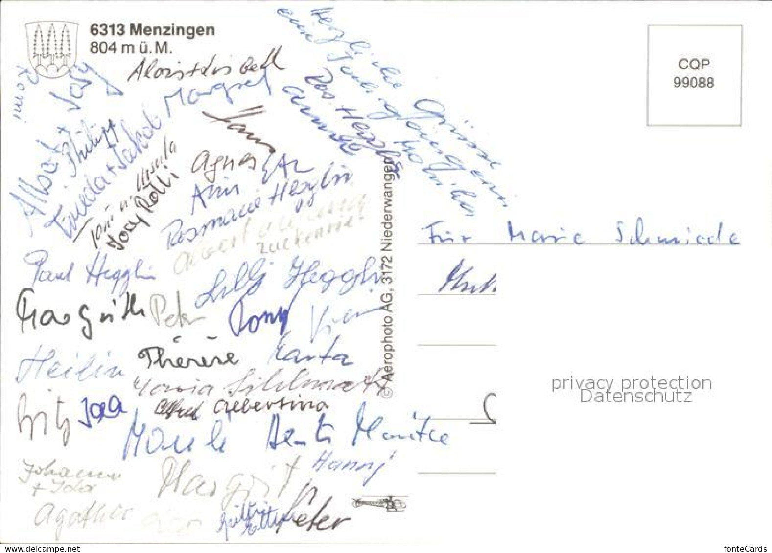 11866994 Menzingen Zug Fliegeraufnahme Menzingen - Autres & Non Classés