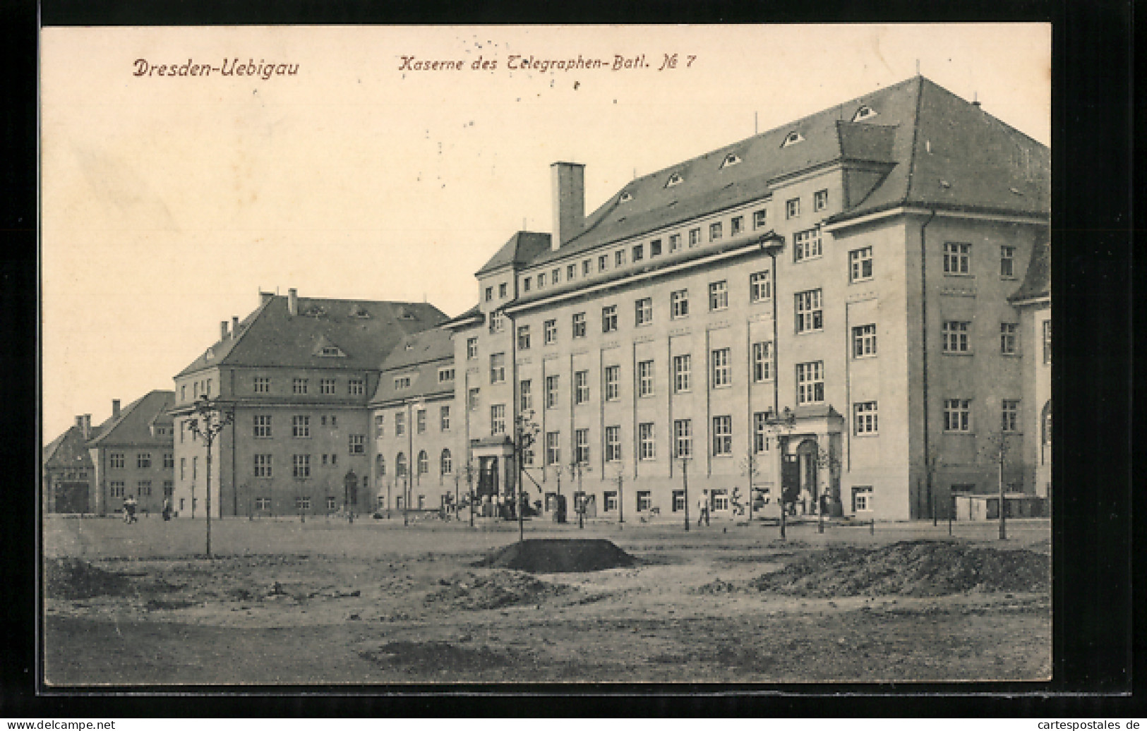 AK Dresden-Übigau, Kaserne Des Telegraphen-Batl. No. 7  - Dresden