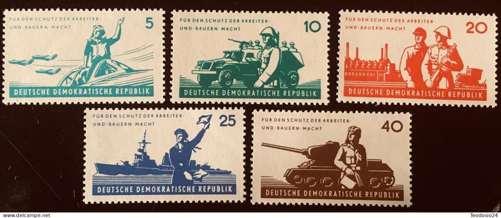 DDR 1962 6 ANIVERSARIO DEL EJERCITO POPULAR  ** - Unused Stamps